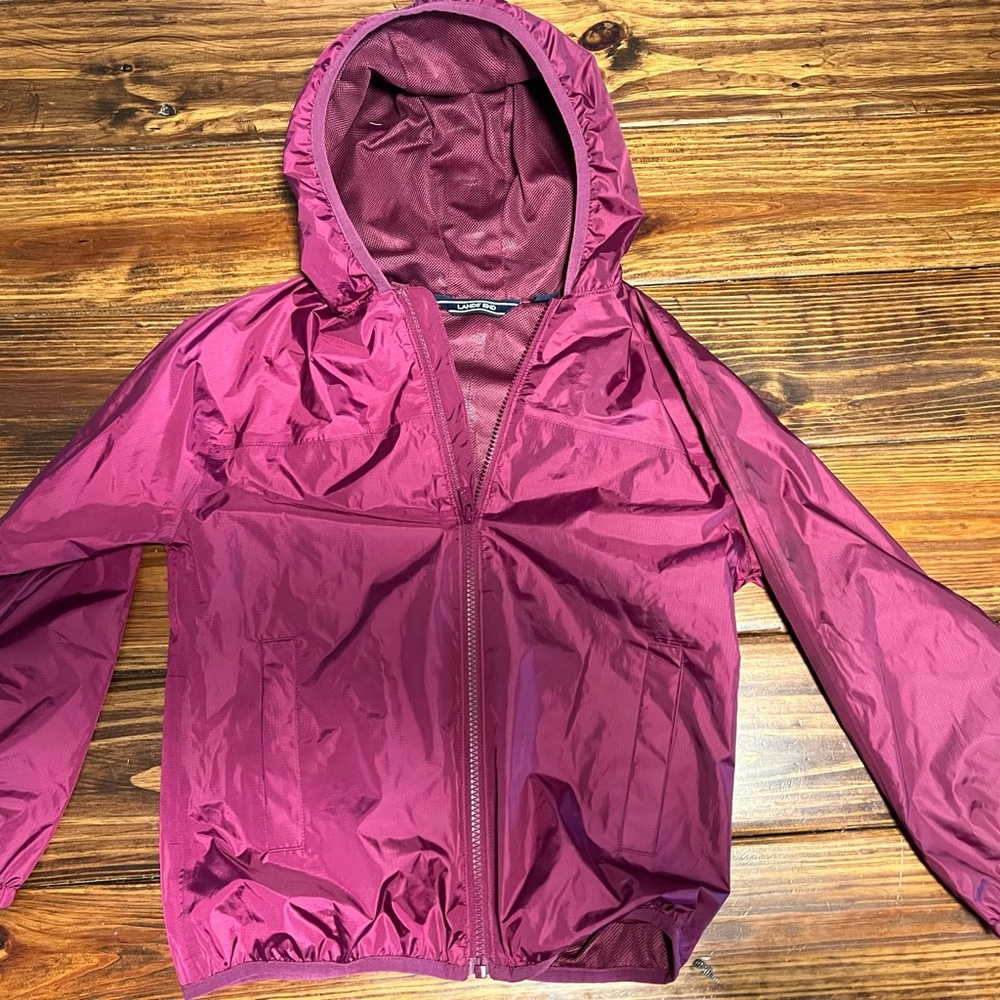 Lands’ End Kid’s Packable Waterproof Rain Jacket